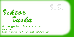 viktor duska business card